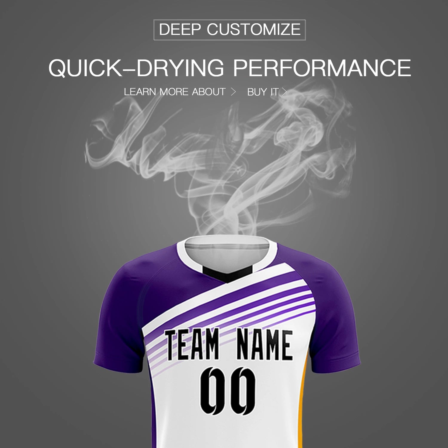 Custom White Purple-Black Gradient Sport Soccer Sets Jersey