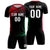 Custom Black Red-White Gradient Sport Soccer Sets Jersey