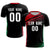 Custom Black Red-White Gradient Sport Soccer Sets Jersey