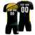 Custom Black Gold-White Gradient Sport Soccer Sets Jersey