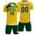 Custom Yellow Green Gradient Sport Soccer Sets Jersey