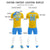 Custom Yellow Powder Blue Gradient Sport Soccer Sets Jersey