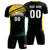 Custom Black Gold-White Gradient Sport Soccer Sets Jersey