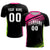 Custom Black Pink-White Gradient Sport Soccer Sets Jersey