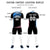 Custom Black Powder Blue-White Gradient Sport Soccer Sets Jersey