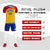 Custom Yellow Red-Royal Blue Gradient Sport Soccer Sets Jersey