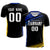 Custom Black Royal Blue-White Gradient Sport Soccer Sets Jersey