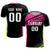 Custom Black Pink-White Gradient Sport Soccer Sets Jersey