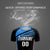 Custom Black Powder Blue-White Gradient Sport Soccer Sets Jersey