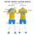 Custom Yellow Powder Blue Gradient Sport Soccer Sets Jersey