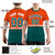 Custom Orange Green-White Color Block Design Performance T-Shirt