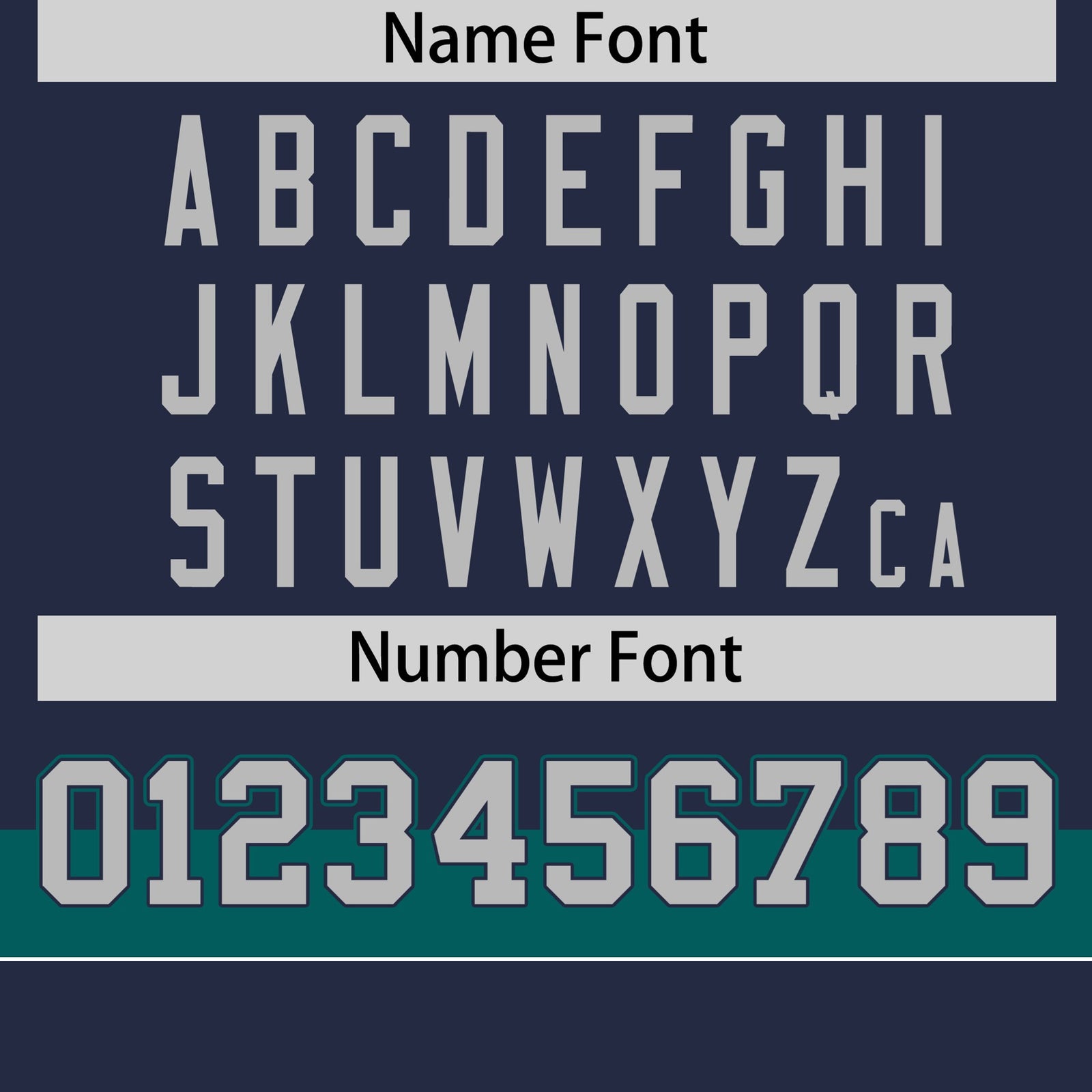 Custom Navy Midnight Green-Gray Color Block Design Performance T-Shirt