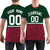 Custom Green Crimson-White Color Block Design Performance T-Shirt