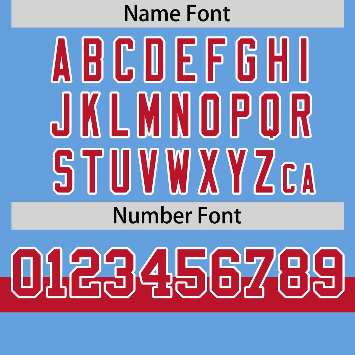 Custom Light Blue Red-White Color Block Design Performance T-Shirt