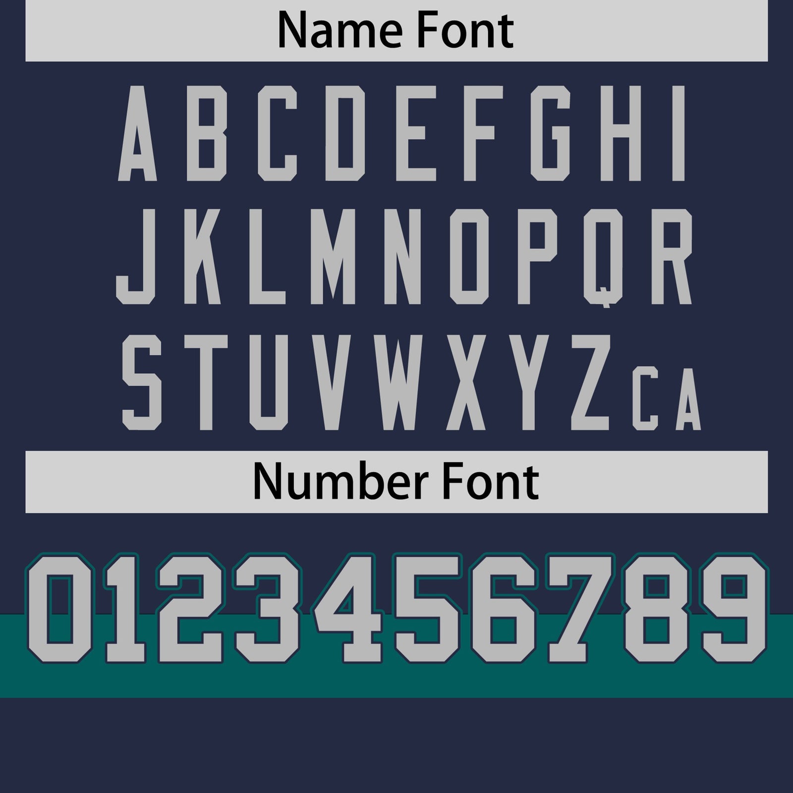 Custom Navy Midnight Green-Gray Color Block Design Performance T-Shirt