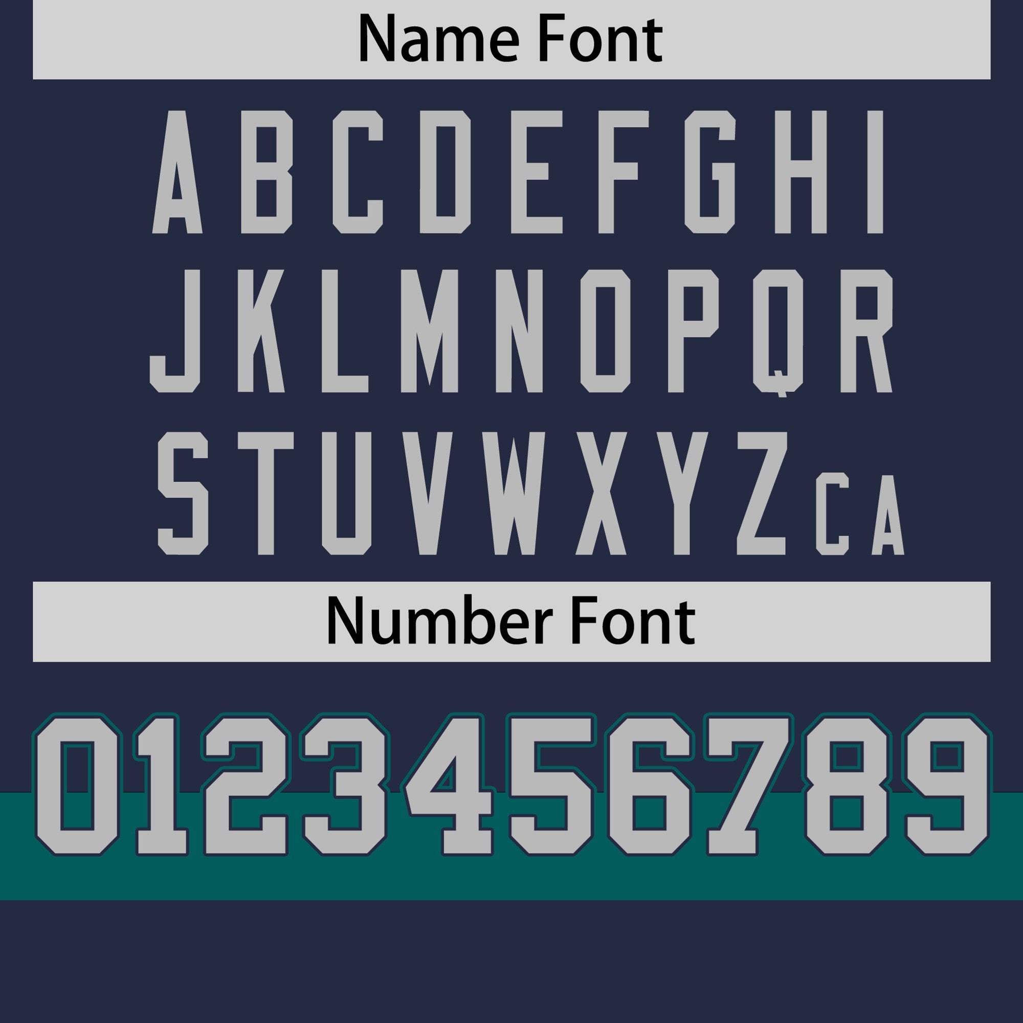 Custom Navy Midnight Green-Gray Color Block Design Performance T-Shirt