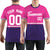 Custom Pink Purple-White Color Block Design Performance T-Shirt