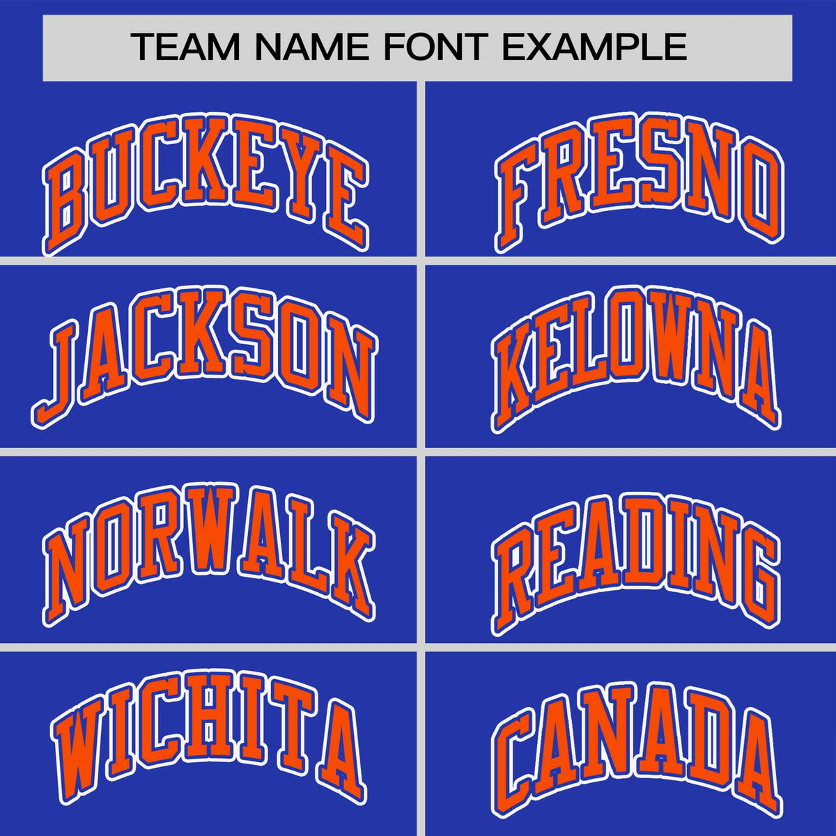 Custom Royal Blue Orange White Crew Neck Personalized Raglan Sleeve Performance T-shirt