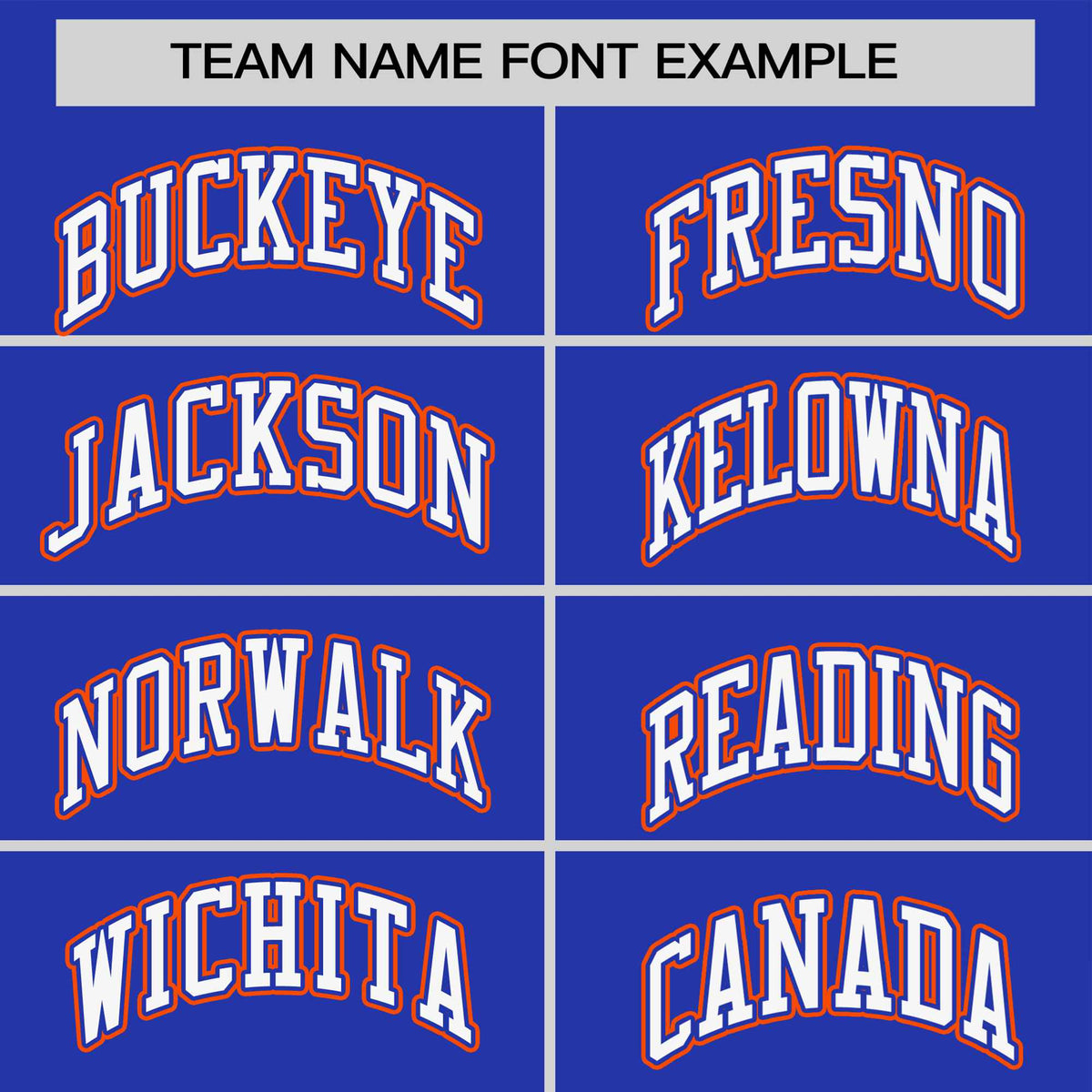 Custom Royal Blue Orange White Crew Neck Personalized Raglan Sleeve Performance T-shirt