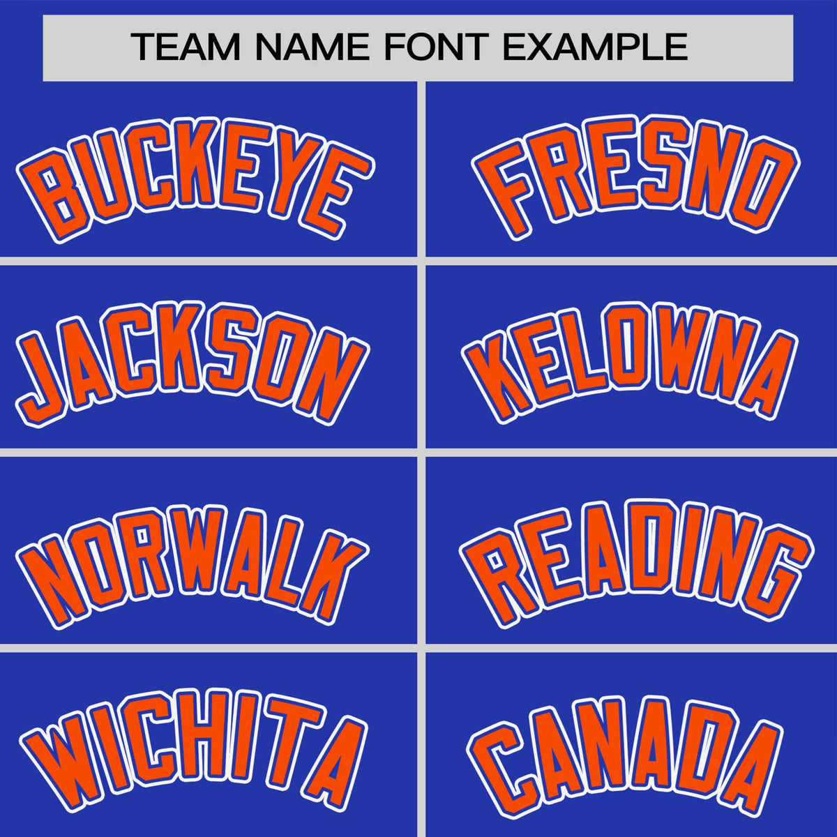 Custom Royal Blue Orange White Crew Neck Personalized Raglan Sleeve Performance T-shirt