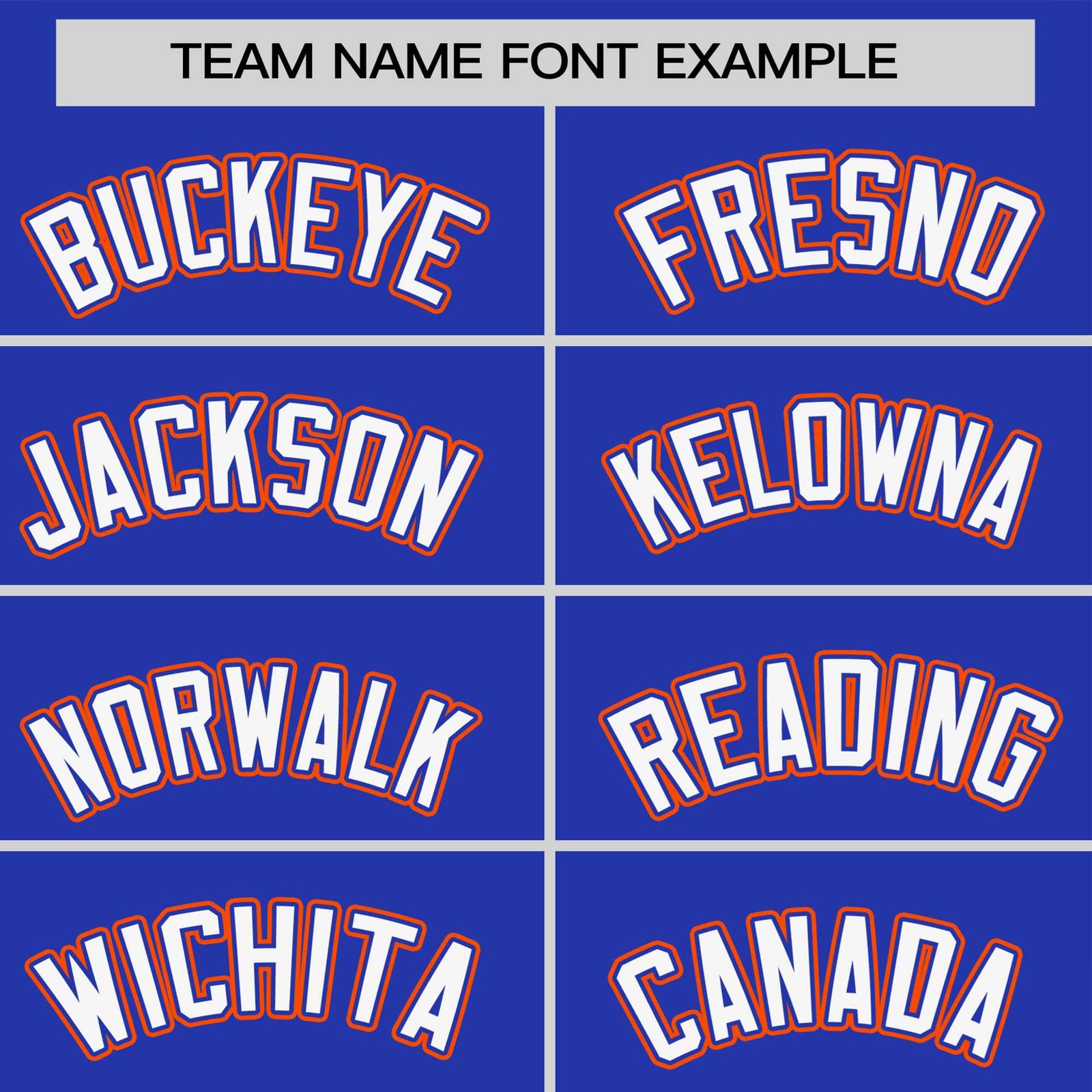 Custom Royal Blue Orange White Crew Neck Personalized Raglan Sleeve Performance T-shirt