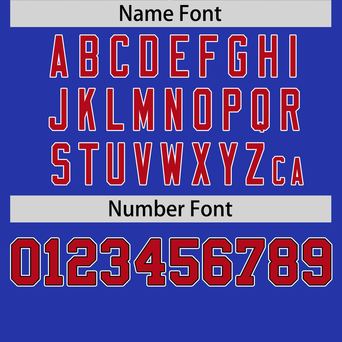 Custom Royal Blue Red White Crew Neck Personalized Raglan Sleeve Performance T-shirt