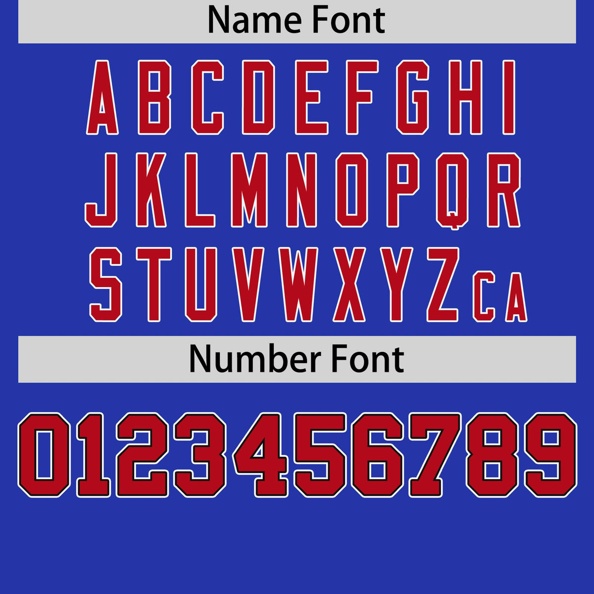 Custom Royal Blue Red White Crew Neck Personalized Raglan Sleeve Performance T-shirt