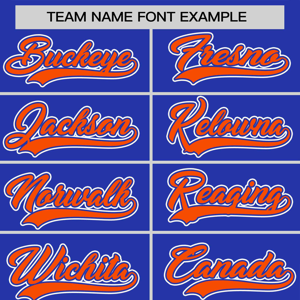 Custom Royal Blue Orange White Crew Neck Personalized Raglan Sleeve Performance T-shirt