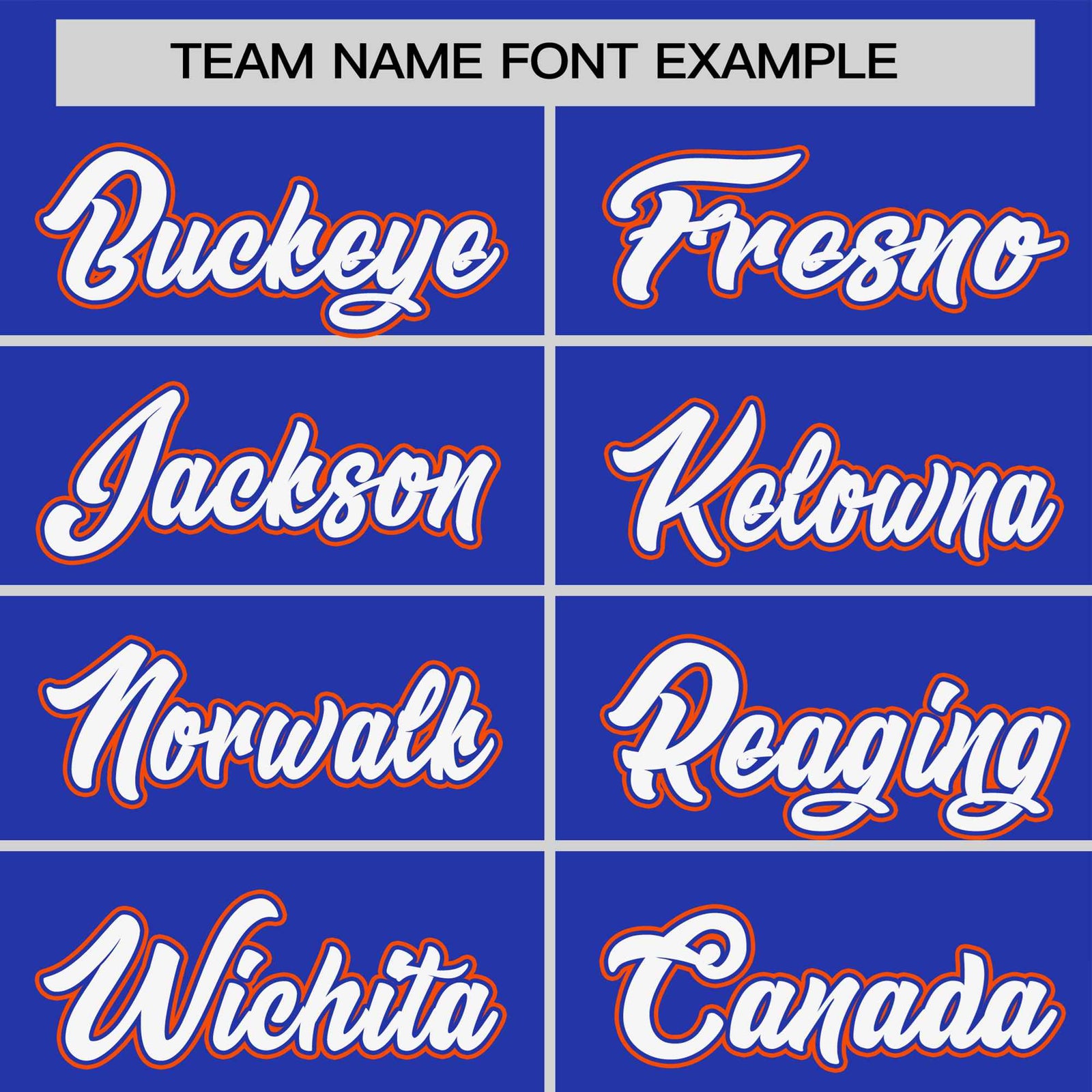 Custom Royal Blue Orange White Crew Neck Personalized Raglan Sleeve Performance T-shirt