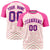 Custom Khaki Pink Personalized Star Pattern Raglan Sleeves Performance T-Shirt