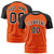 Custom Orange Black Personalized Star Pattern Raglan Sleeves Performance T-Shirt