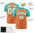 Custom Orange Bright Green Personalized Star Pattern Raglan Sleeves Performance T-Shirt