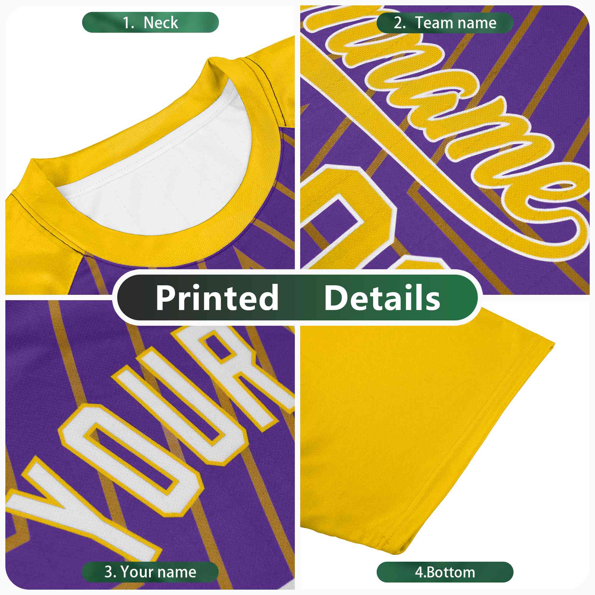 Custom Green Old Gold Personalized Star Pattern Raglan Sleeves Performance T-Shirt