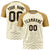 Custom Khaki Old Gold Personalized Star Pattern Raglan Sleeves Performance T-Shirt