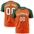 Custom Orange Green Personalized Star Pattern Raglan Sleeves Performance T-Shirt