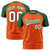 Custom Orange Green Personalized Star Pattern Raglan Sleeves Performance T-Shirt