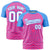 Custom Pink Powder Blue Personalized Star Pattern Raglan Sleeves Performance T-Shirt