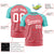 Custom Light Red Bright Green Personalized Star Pattern Raglan Sleeves Performance T-Shirt