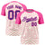 Custom Khaki Pink Personalized Star Pattern Raglan Sleeves Performance T-Shirt