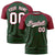 Custom Green Crimson Personalized Star Pattern Raglan Sleeves Performance T-Shirt