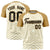 Custom Khaki Old Gold Personalized Star Pattern Raglan Sleeves Performance T-Shirt