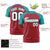 Custom Red Aqua Personalized Star Pattern Raglan Sleeves Performance T-Shirt