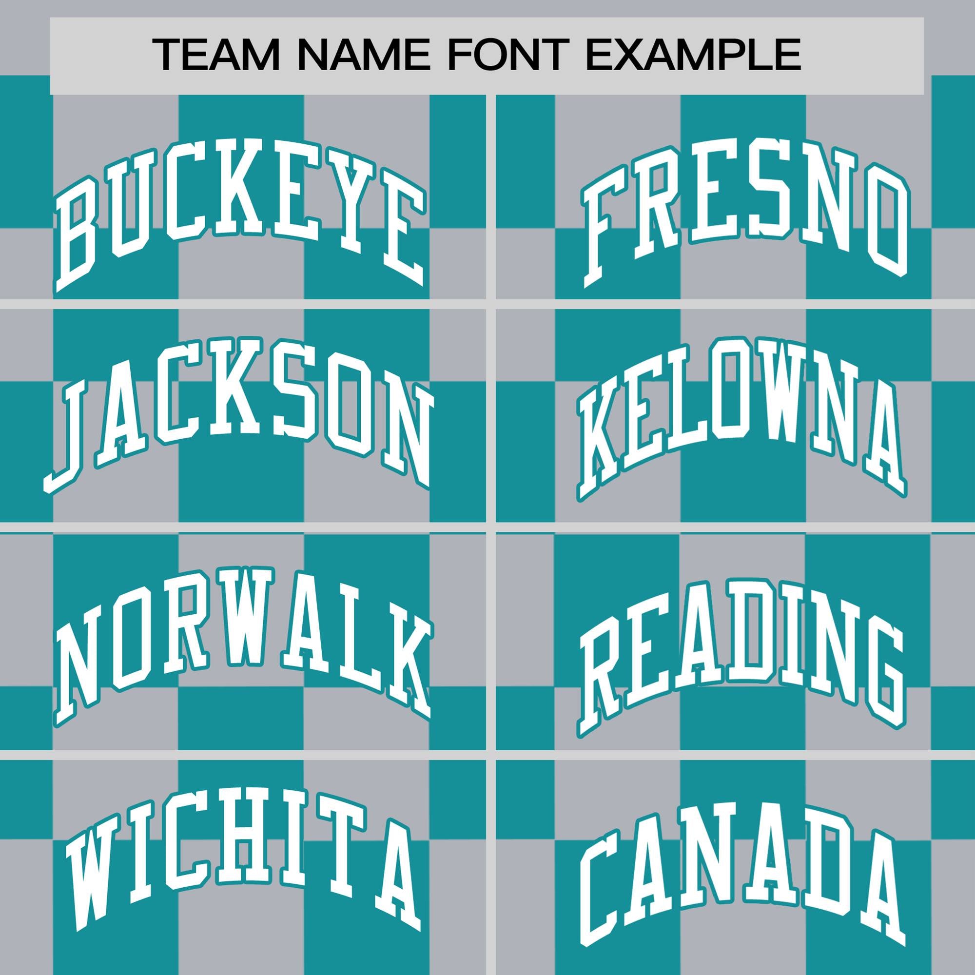 Custom Gray Aqua Crew neck Plaid Pattern Personalized Performance T-Shirt