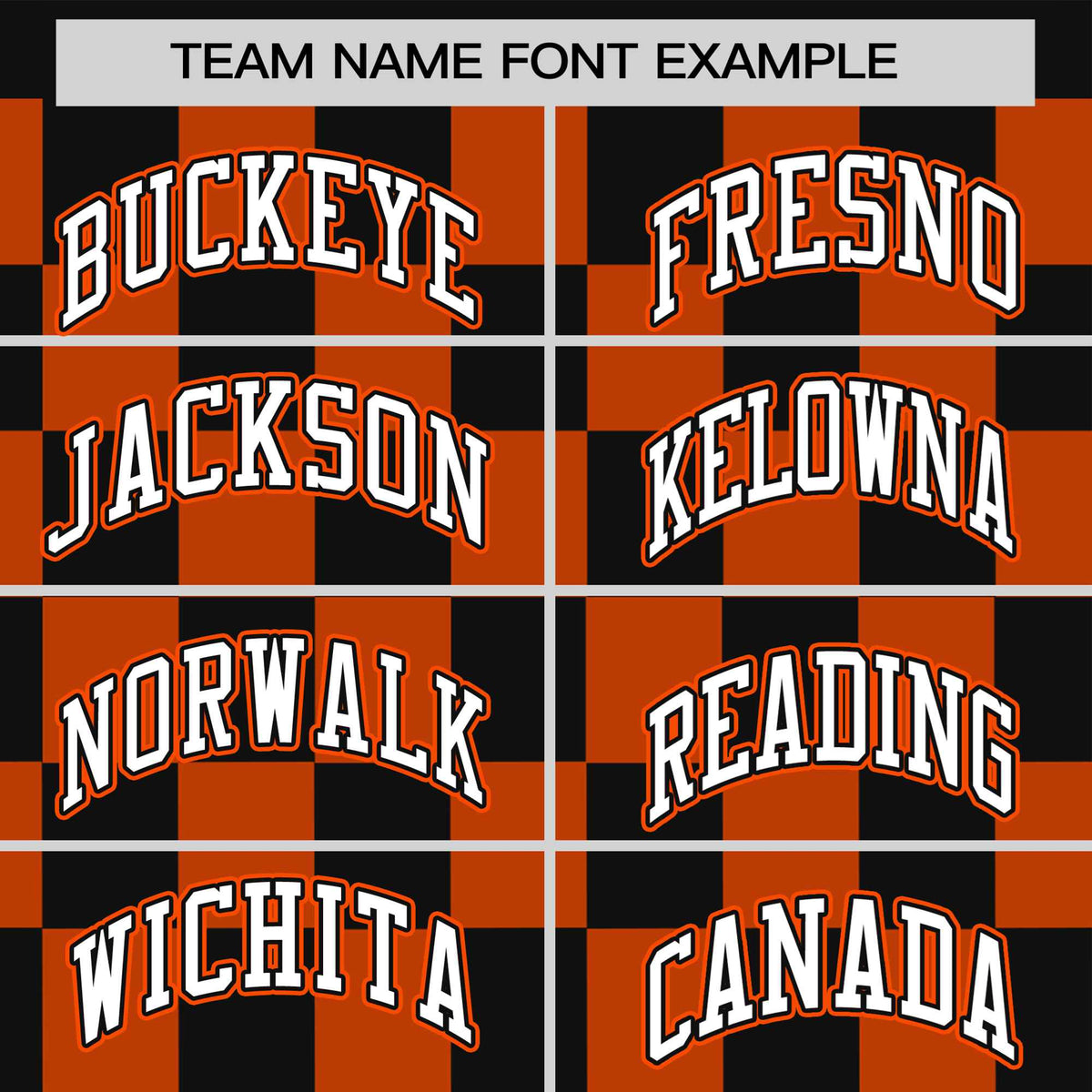 Custom Black Orange Crew neck Plaid Pattern Personalized Performance T-Shirt