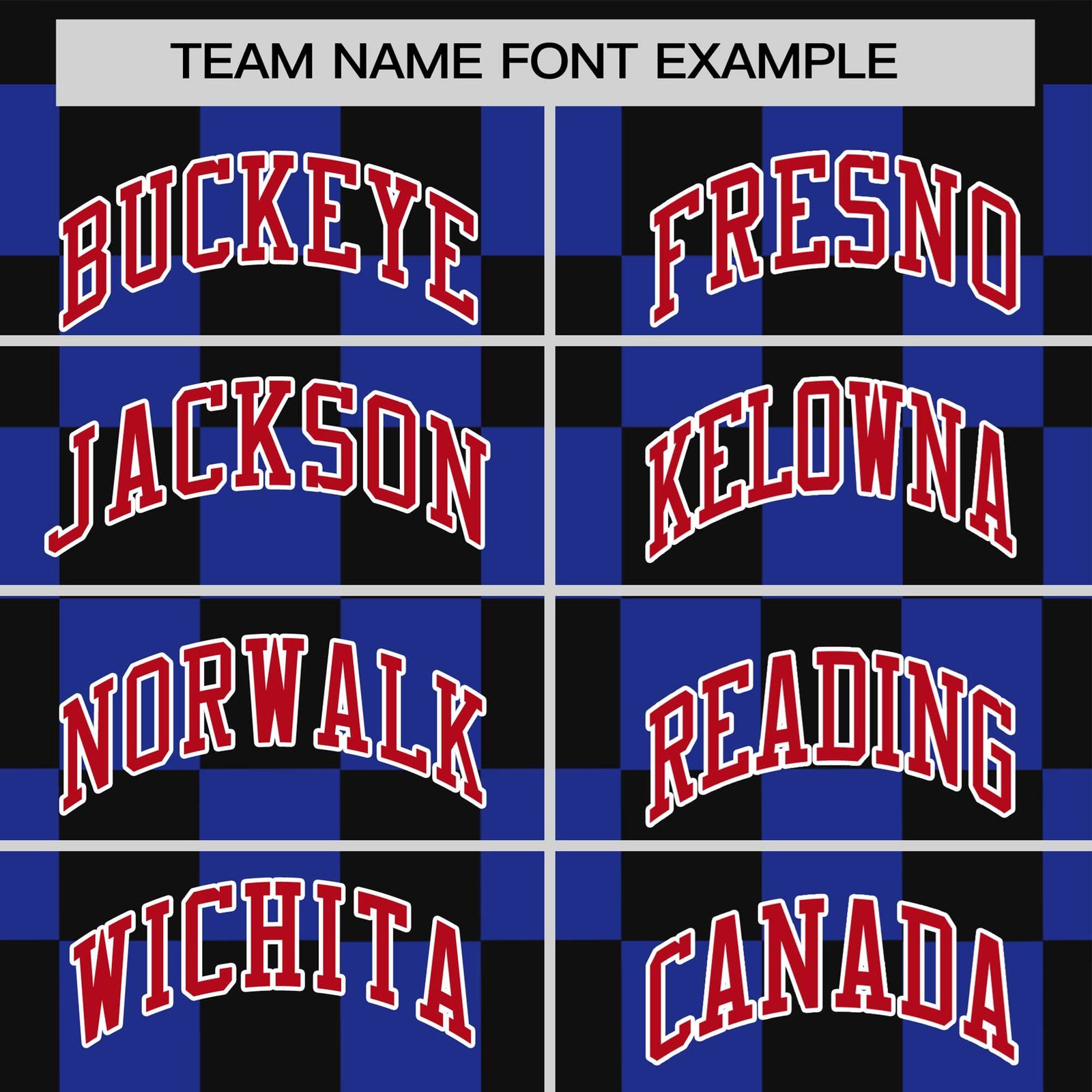Custom Black Royal Blue Crew neck Plaid Pattern Personalized Performance T-Shirt