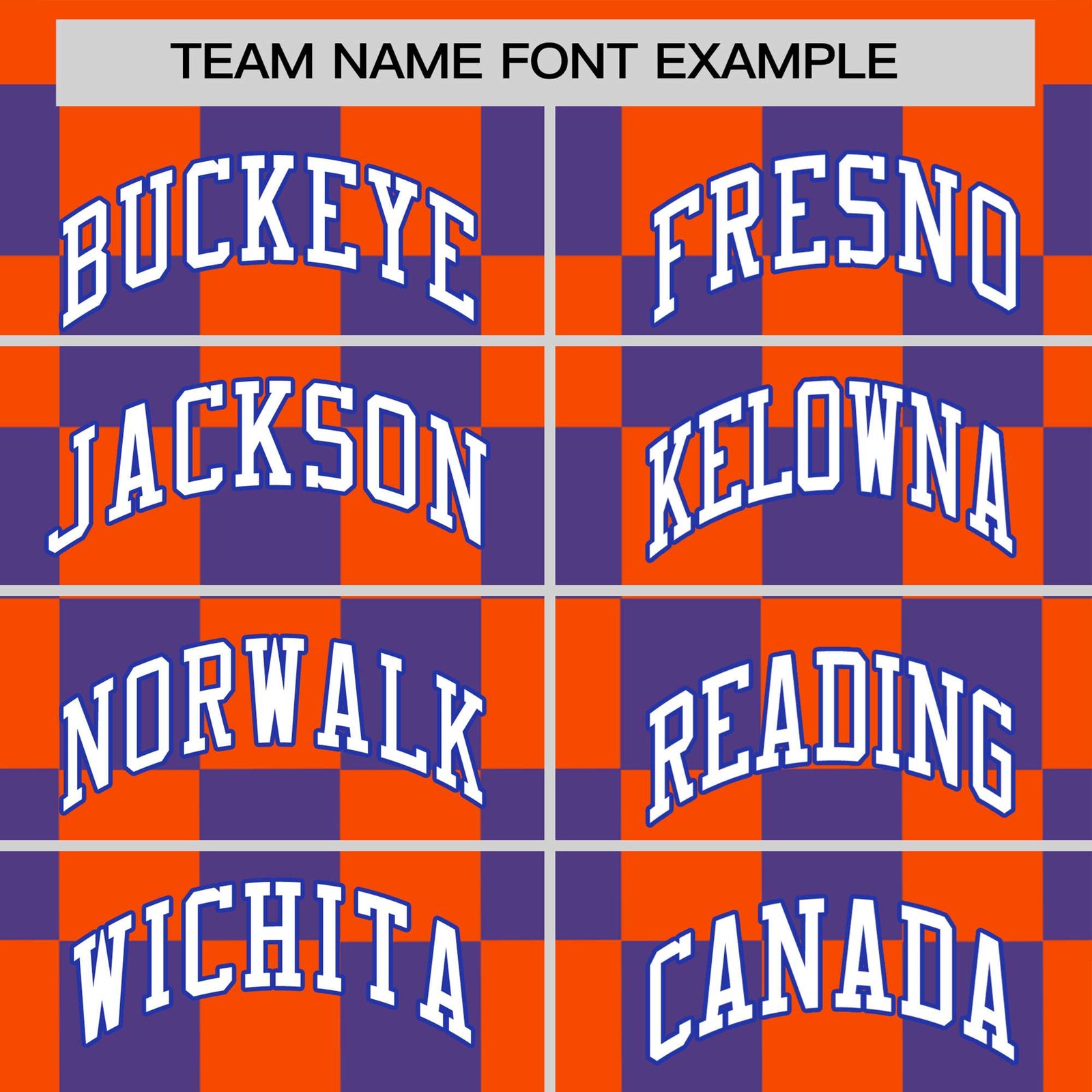 Custom Orange Purple Crew neck Plaid Pattern Personalized Performance T-Shirt