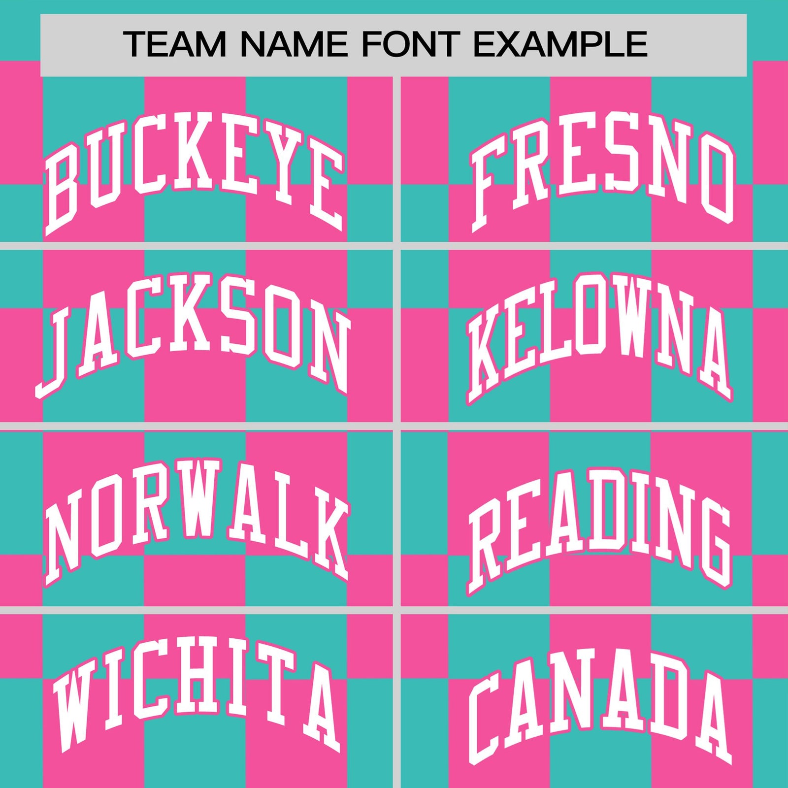 Custom Teal Pink Crew neck Plaid Pattern Personalized Performance T-Shirt