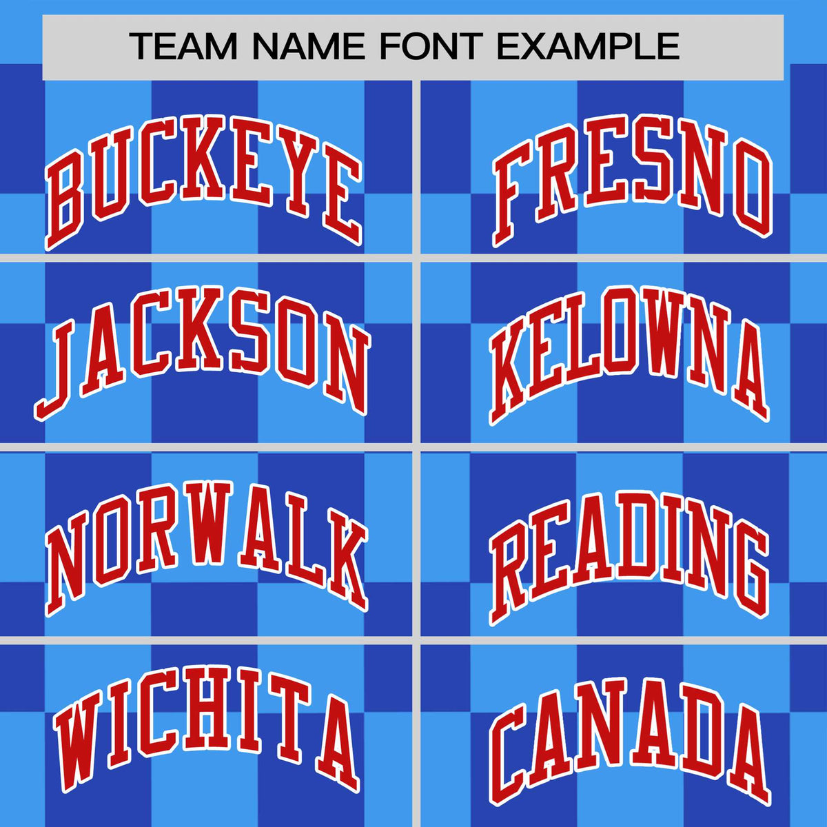 Custom Powder Blue Red Crew neck Plaid Pattern Personalized Performance T-Shirt