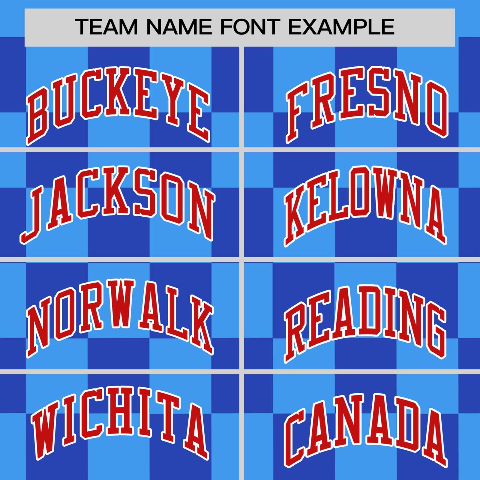 Custom Powder Blue Red Crew neck Plaid Pattern Personalized Performance T-Shirt