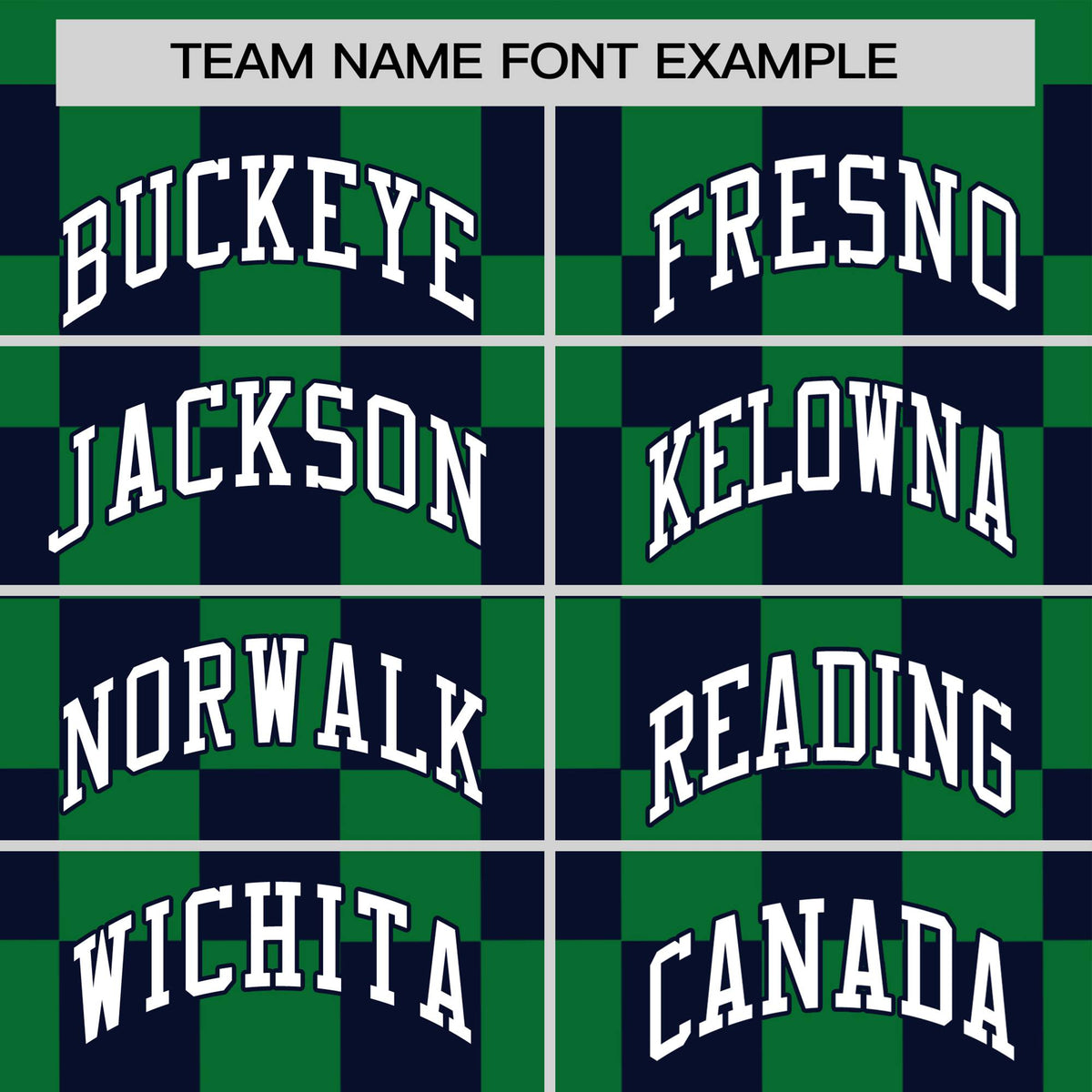 Custom Kelly Green Navy Crew neck Plaid Pattern Personalized Performance T-Shirt